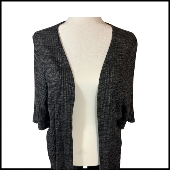 Lane Bryant Gray Ribbed Duster, size 22/24 - Picture 2 of 4